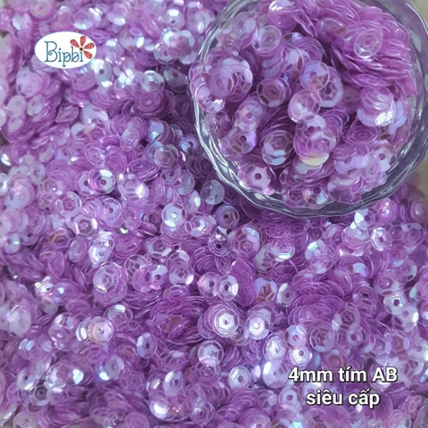 Kim sa siêu cấp cong 4mm tím AB