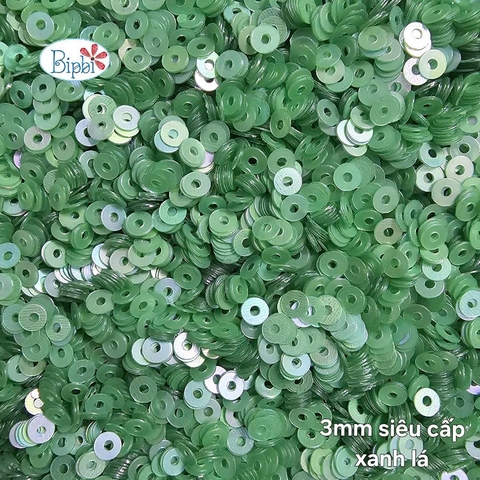 Kim sa siêu cấp 3mm màu xanh lá mờ AB
