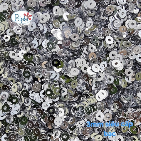 Kim sa siêu cấp 3mm màu trắng bạc