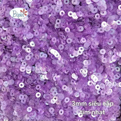 Kim sa siêu cấp 3mm màu tím mờ AB