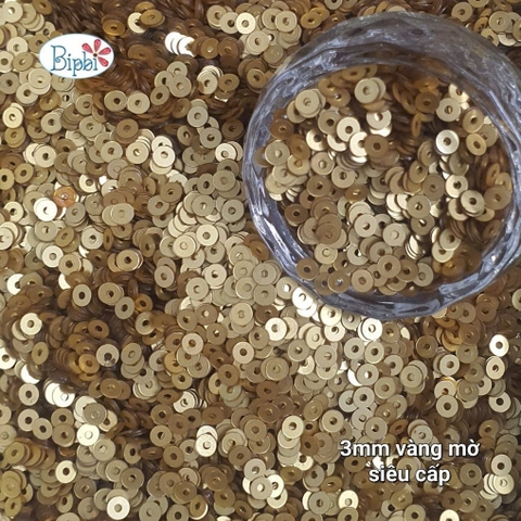 Kim sa siêu cấp 3mm màu vàng mờ