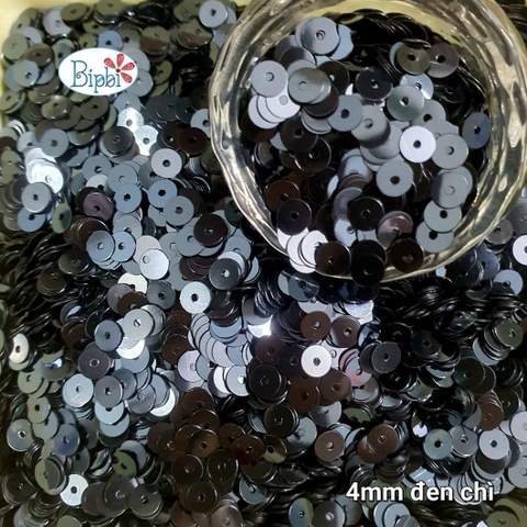 Kim sa 4mm màu đen ánh chì