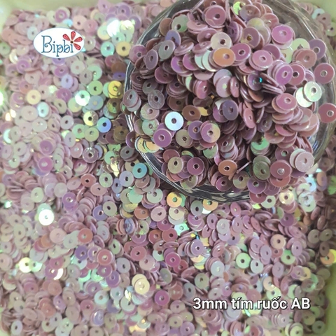 Kim sa 3mm màu tím ruốc AB