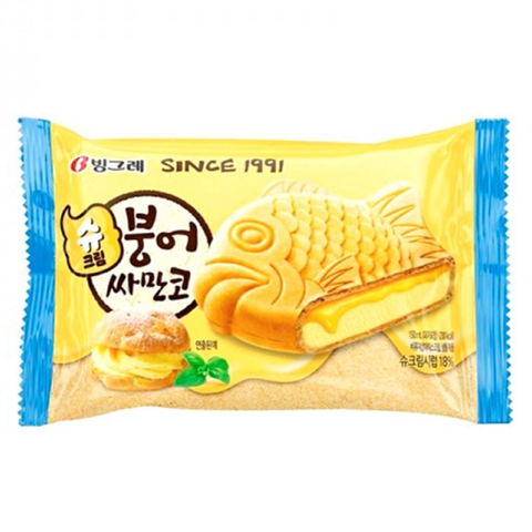Kem bánh cá su kem Binggrae Samanco Custard Cream Hàn Quốc 150ML