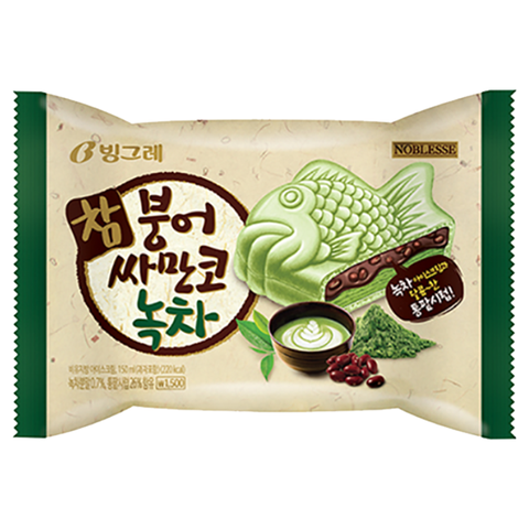 Kem bánh cá trà xanh Binggrae Samanco Green Tea Hàn Quốc 150ML