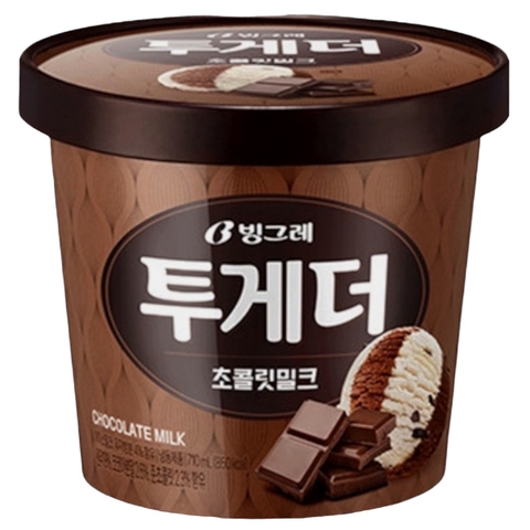 Kem hộp socola sữa Binggrae Together Chocolate Milk Hàn Quốc 710ML