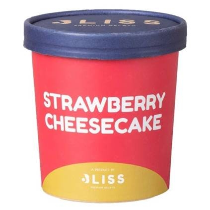 Kem hộp Bliss bánh phô mai dâu 473ML