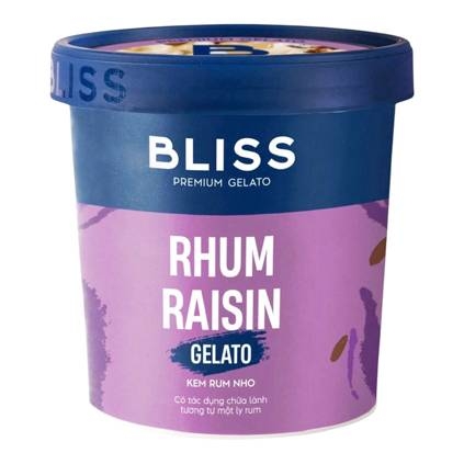 Kem hộp Bliss rum nho 473ML