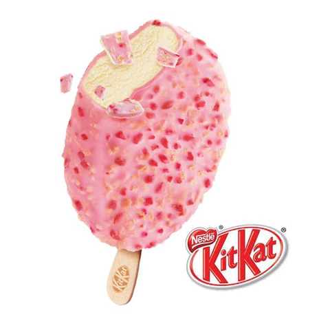 Kem dâu Kitkat Pink Nestle IC Stick 65g