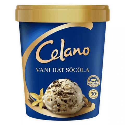 Kem hộp Celano vani hạt socola 460ml