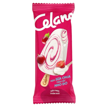 Kem sữa chua trái cây nho đỏ Celano 65g