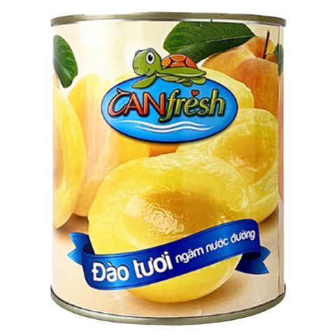 Đào tươi ngâm nước đường Canfresh 820g