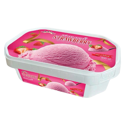 Kem hộp dâu tây iberri Strawberry Tub Thái Lan 500ML