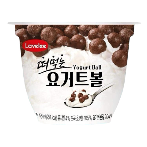 Kem hũ sữa chua viên socola Levelee Yogurt Ball Hàn Quốc 175ML