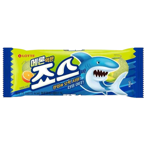 Kem cá mập dưa lưới cam Lotte Jaws Bar Hàn Quốc 75ML