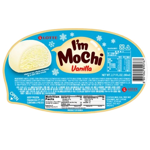 Kem mochi vani Lotte I'm Mochi Vanilla Hàn Quốc 90ML