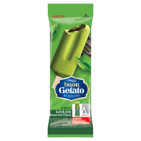 Kem trà xanh socola Lotte Buon Gelato Greentea Choco Hàn Quốc 80ML