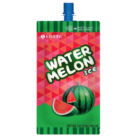 Kem túi tuyết dưa hấu Lotte Watermelon Ice Hàn Quốc 160ML