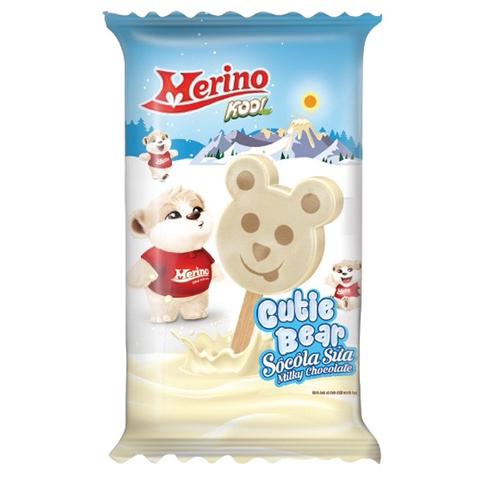 Kem gấu socola sữa Merino Kool Cutie Bear 64g