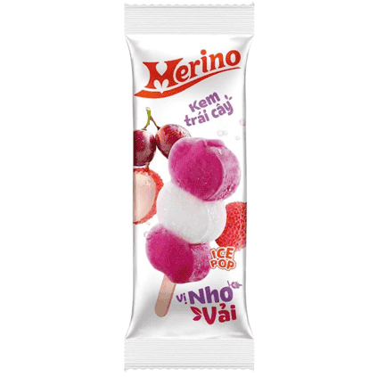 Kem Merino trái cây nho vải 52g