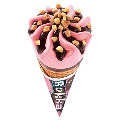 Kem ốc quế Mingo Rokka dâu tây 65g