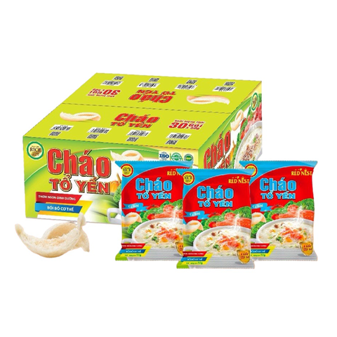 Cháo tổ yến Red Nest cá hồi thùng 30 gói*50g