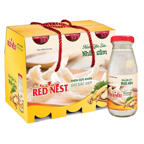 Nước yến sào Red Nest nhân sâm lốc 6 chai*185ml