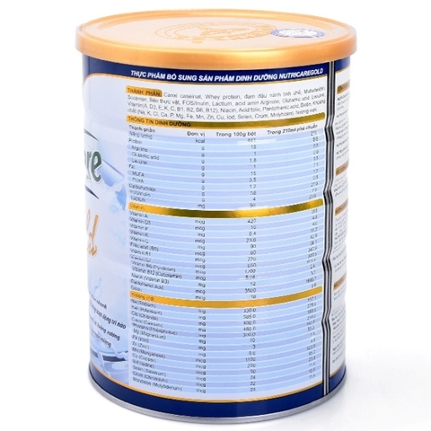 Sữa bột Nutricare Gold 900gr