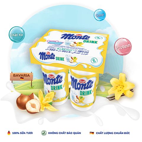 Váng sữa uống Zott Monte Drink Vani 380ML