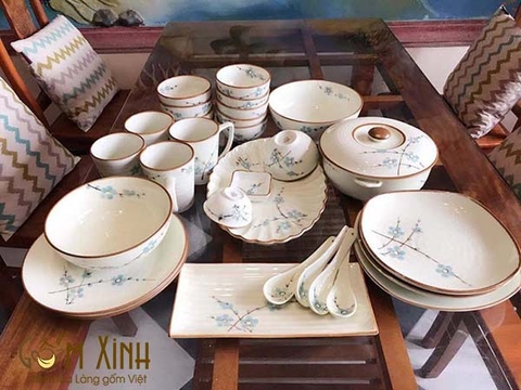 Tư vấn chọn mua bộ đồ ăn Bát Tràng cao cấp đẹp đón Tết
