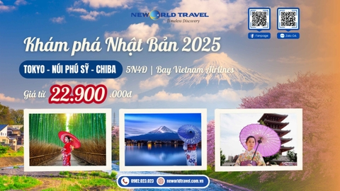 Khám phá Nhật Bản mùa hè Tokyo 🇯🇵 Núi Phú Sỹ 🇯🇵 Chiba 5N4Đ giá từ 22.900.000đ