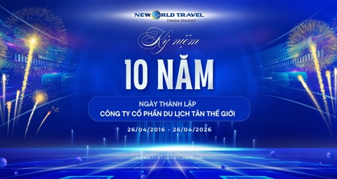 ✨ Khởi động tuần lễ hướng tới kỷ niệm 10 năm New World Travel 🌈 20/04 - 26/04/2026