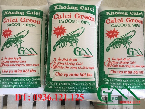 Dùng khoáng chất vôi, calci và Dolomite thương Hiệu Green đem lại lợi ích gì cho bà con nuôi tôm