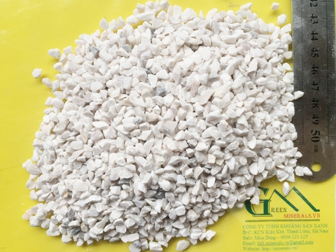Đá hạt trắng 7-12mm làm đá mài granito