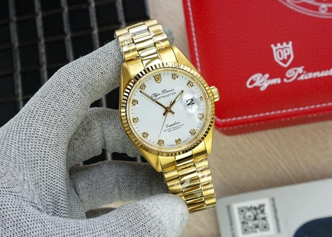 OLYM PIANUS OP89322AGK-T SPORTMASTER DATEJUST GRANDE - NAM - KÍNH SAPPHIRE - AUTOMATIC - 40MM