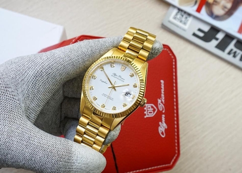 OLYM PIANUS SPORTMASTER DATEJUST GRANDE OP89322GK-T - NAM - KÍNH SAPPHIRE - PIN - 40MM