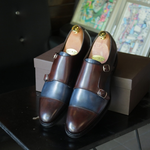 Bespoke Double Monk Strap Bolognese Construction