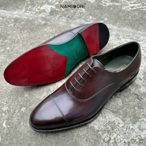 Cap Toe Oxford Bugundy