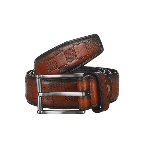 Dây nịt da bò 3 lớp dập vân 35mm