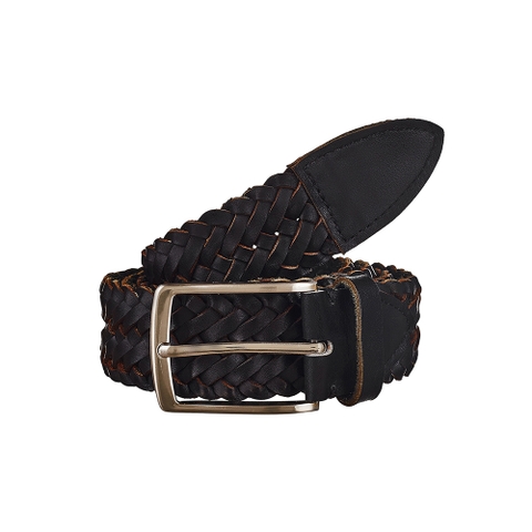 Dây Nịt da bò đan (Braided) Đen