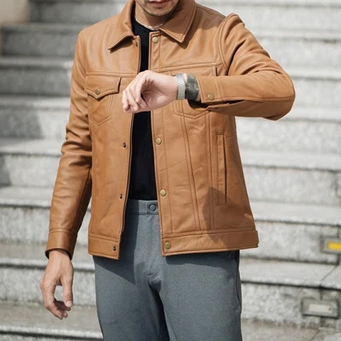 Leather Jacket Trucker WC