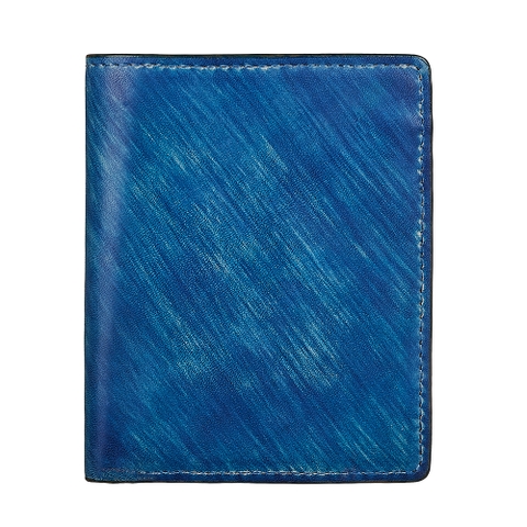 Ví Da Nam Đứng Màu Blue