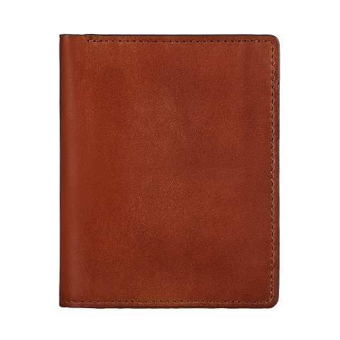 Ví Da Nam Đứng Màu Bò