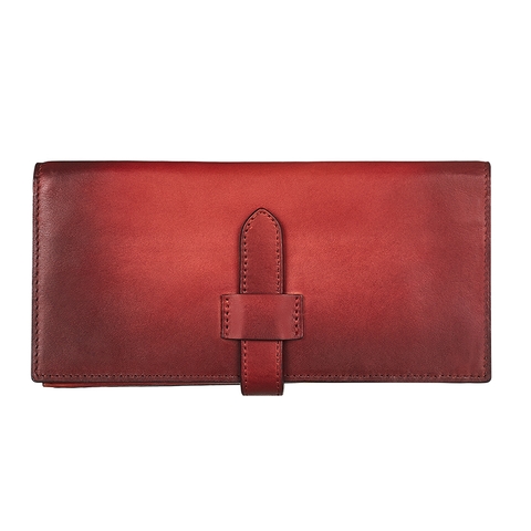 Ví dài không khóa kéo (Unisex) Màu Burgundy