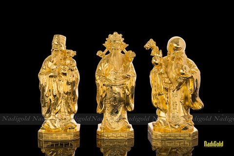 Bộ tượng tam đa mạ vàng 24k