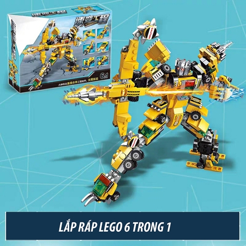 Lắp ráp lego 6 trong 1 Robot biến hình 545 Chi Tiết - JIQILE 41025A