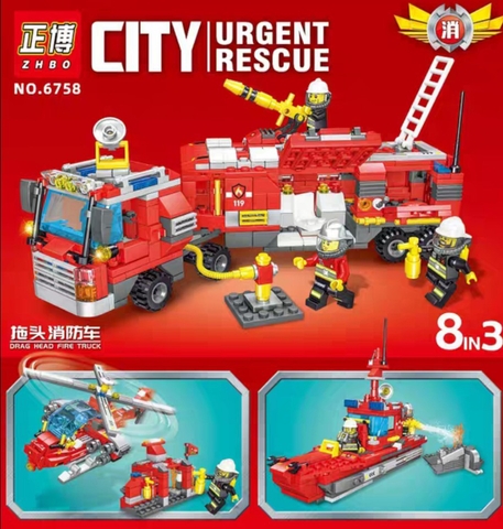 Lắp ráp Lego city xe cứu hỏa - 6756