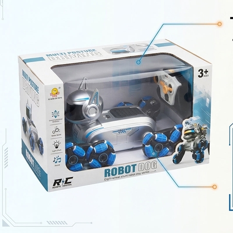 Chó Robot Thông Minh Nhào Lộn 8 Bánh – Đồ Chơi Công Nghệ Đa Năng Bắn Bom Nước