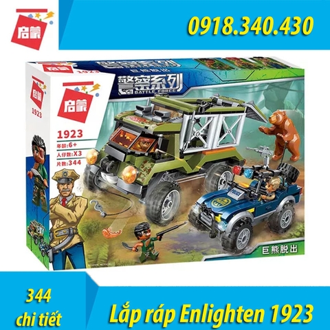 Lắp ráp Lego City biệt đội cảnh sát bảo vệ rừng 344 miếng ghép - Enlighten 1923