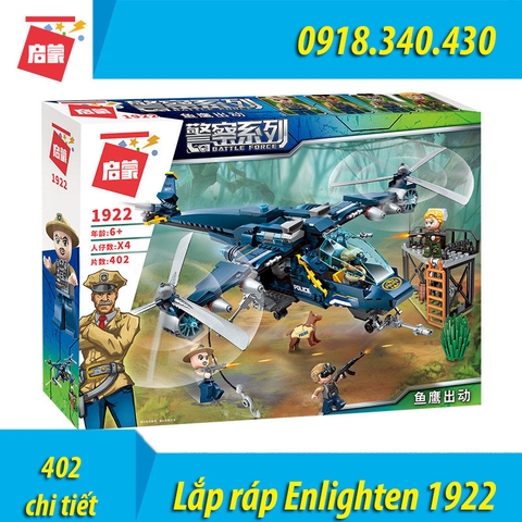 Lắp ráp Lego City máy bay cảnh sát bảo vệ rừng 402 miếng ghép - Enlighten 1922